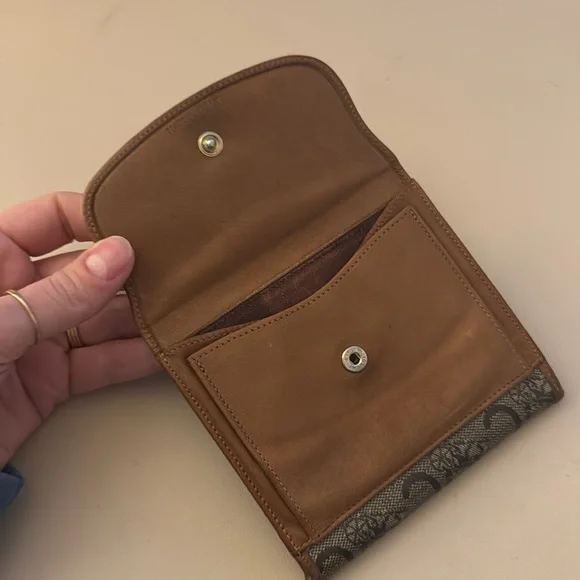 Vintage Celine C Macadam Horse Carriage Bifold Wallet Brown Canvas - Picture 3 of 7